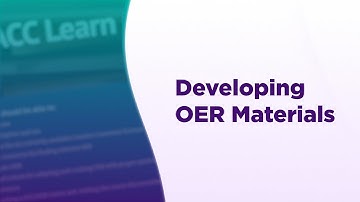 OER at ACC: Developing OER Materials