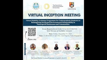 Inception Meeting of the ACU-U. Lagos-U. Birmingham Virtual Mobility Exchange Programme