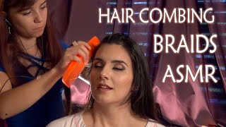 Relaxing Hair Combing ASMR, Making Braids