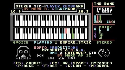 Star Wars - The Empire Strikes Back played in Stereo Sid Player with Stereo SIDs (VICE C64 emulator)
