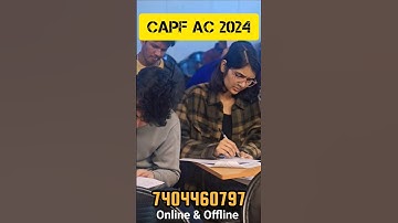 CAPF AC 2024 | CAPF Preparation | Assistant Commandant | CISF | BSF | ITBP | CRPF#capf #upsc #shorts