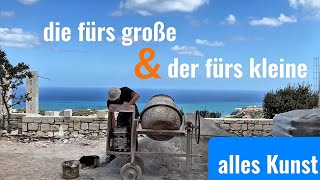 Natursteinmauer bauen & Besuch bei einem Künstler in Heraklion