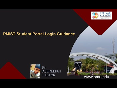 PMIST Student Portal Login Guidance for Students