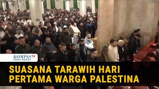 Suasana Shalat Tarawih Pertama Muslim Palestina di Masjid Al-Aqsa