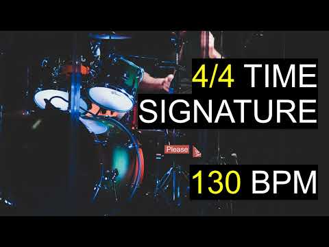 130 BPM - 4/4 Drum Track ( This is more COMPLEXED than a simple LOOP METRONOME. It's a DRUM TRACK! )