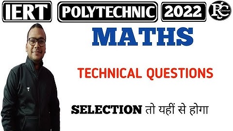 Maths Important Questions For Iert & Polytechnic