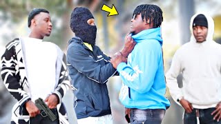 PUNCHING THUGS In The Hood PRANK!