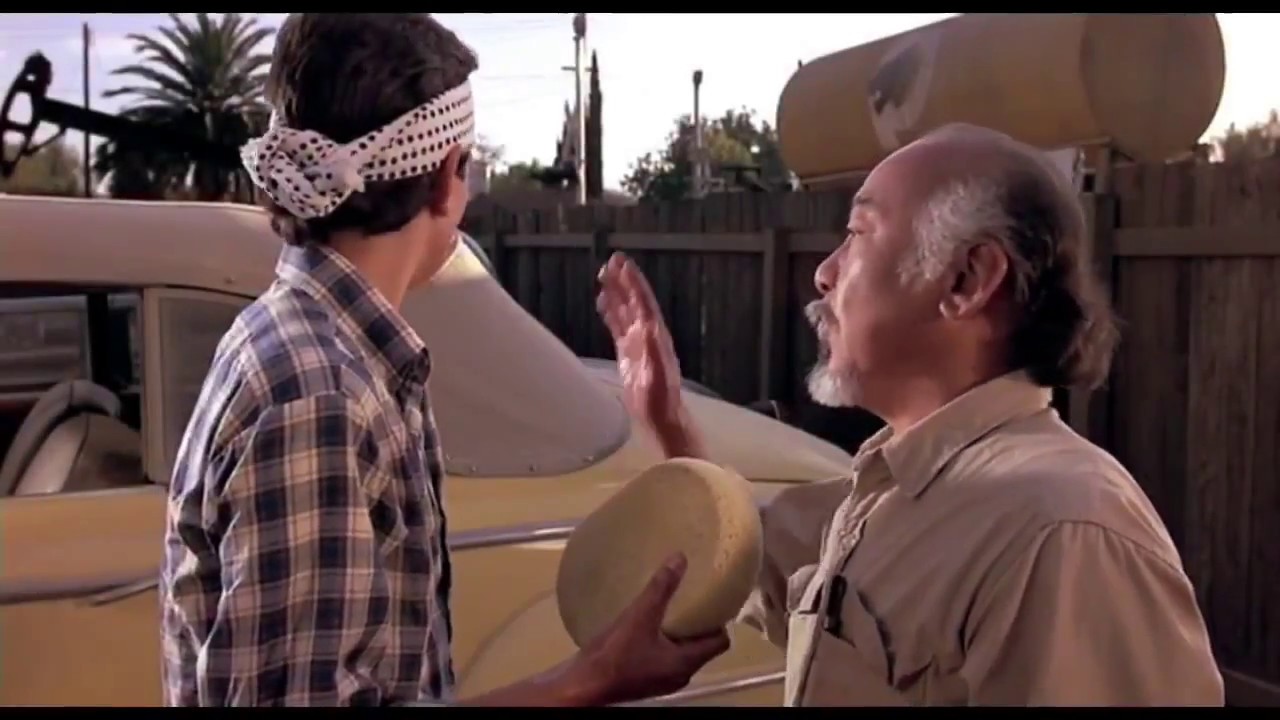 The Karate Kid (1984) Washing The Cars (4/4) HD YouTube