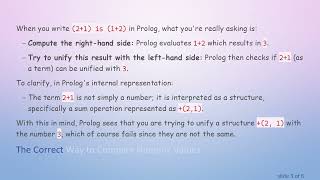 Understanding Why (1+ 2) is (2+ 1) is False in Prolog