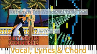 🎹Chord &amp; Lyrics, Nothing Is Too Wonderful To Be True, Synthesia Piano