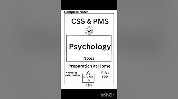 How to prepare  psychology for CSS and PMS|notes for CSS and PMS preparation