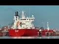 Der Tanker „Xanthia“ einlaufend Emden