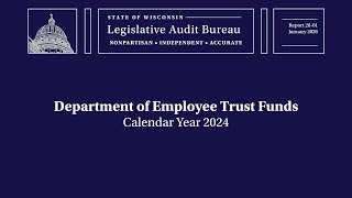 Report 26-01 Department of Employee Trust Funds