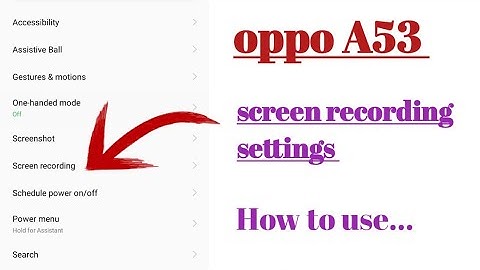 oppo A53 How to use screen recording settings tips and tricks 💥💥💥