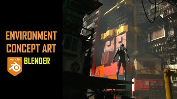 Environment Concept Art - "Abandoned District" || Blender 3.3 || CG Vibe