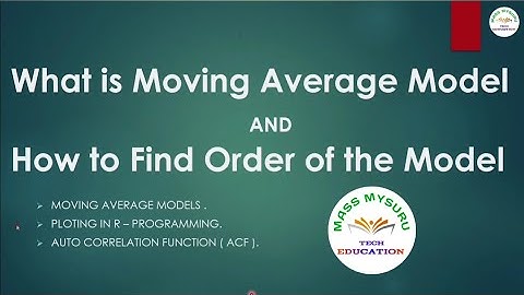 Moving average model | Auto correlation function | in R programming | forecasting |‎ @massmysuru