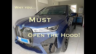 Opening the BMW iX hood...and why!