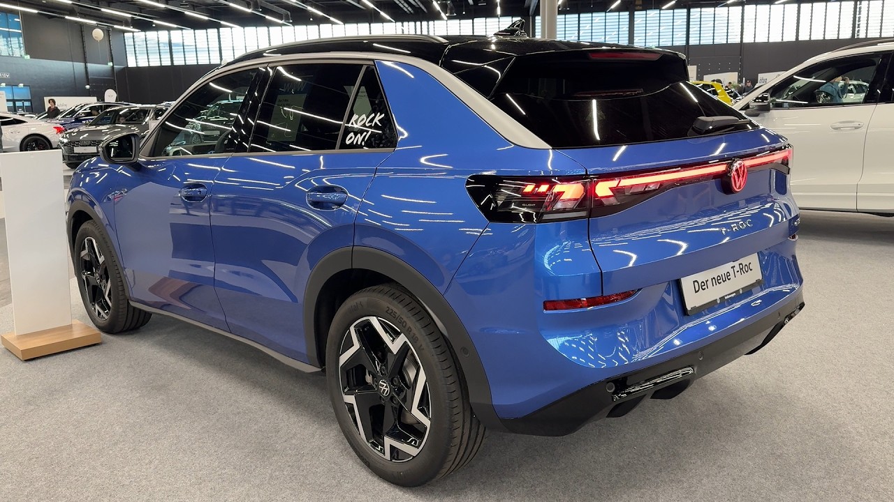 T Roc R Line Blue VOLKSWAGEN T-ROC R-Line 2026 - walkaround & PRICE (BLUE color) - YouTube