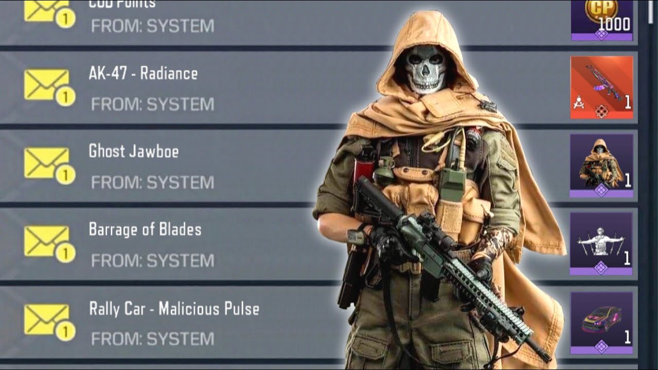 Working Redeem Code Codm Get Free Ghost Jawbone Skin In Cod Mobile