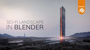 Sci-Fi 3D Concept Art, using BLENDER for Atmospheric Landscape! [TIMELAPSE]
