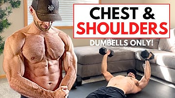 20 Min CHEST & SHOULDER Workout at Home | Dumbbells Only!