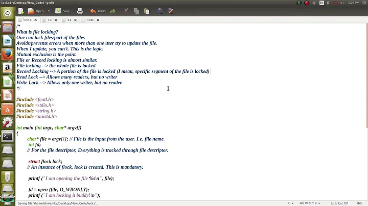 File Locking in Linux / Unix.