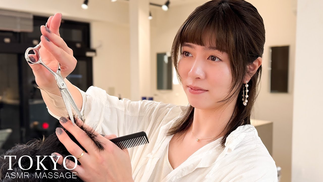 ASMR💈Ее надежные стрижки, бритье и массаж головы просто великолепны!