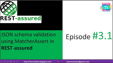 API/JSON schema validation||REST assured-REST API Automation||Episode#3.1