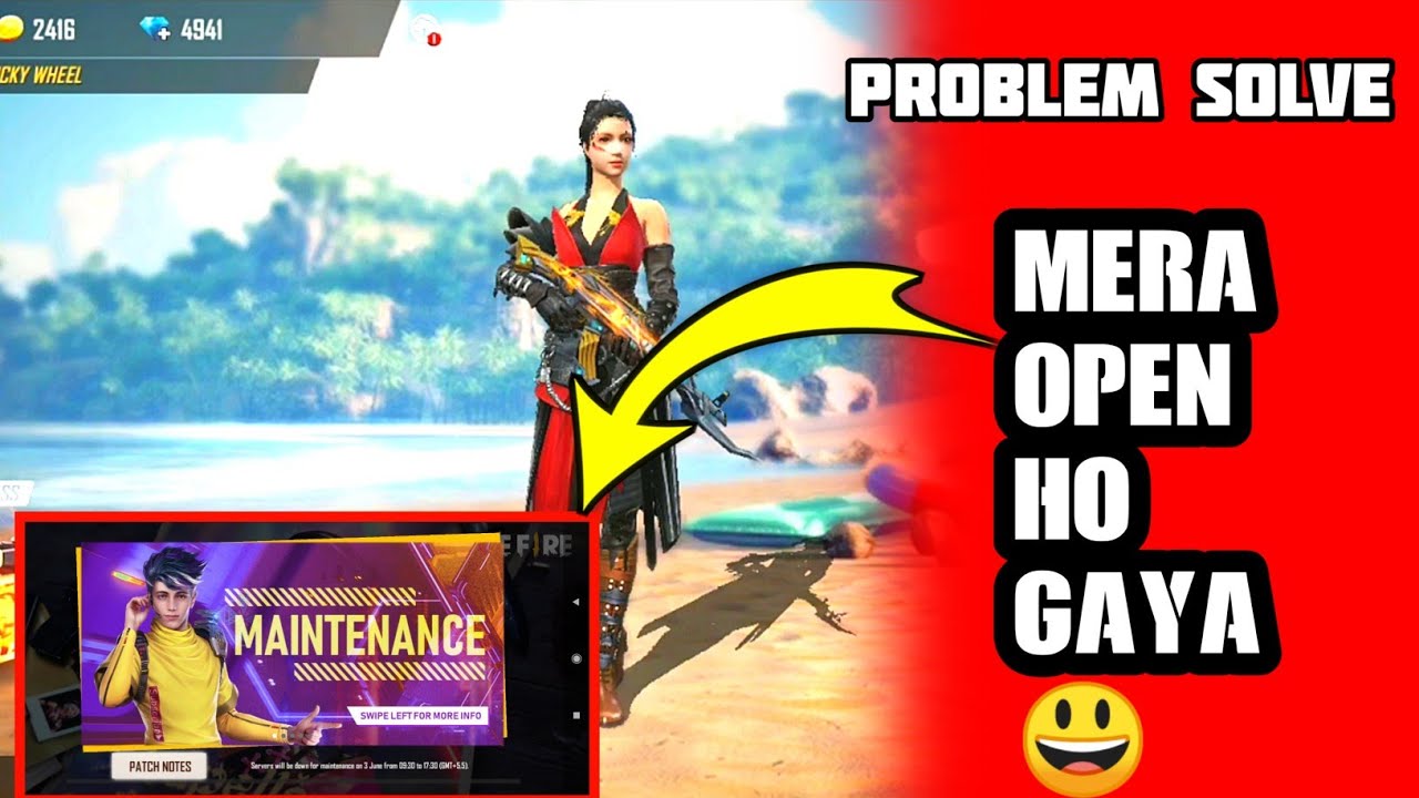 How to Open Free Fire || Maintenance Problem solve In Free Fire || Techno FF Gamer