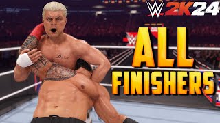 WWE 2K24 ALL FINISHERS !!! screenshot 4