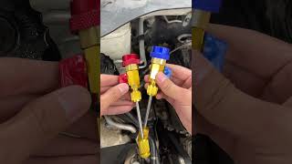 Leaking AC valve core? No need to discharge the refrigerant #diy #carrepair #hvac #automotive Leaking AC valve core? No need to discharge the refrigerant #diy #carrepair #hvac #automotive