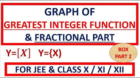 PART 2 -GRAPH OF GREATEST INTEGER FUNCTION || BOX|| FRACTIONAL PART