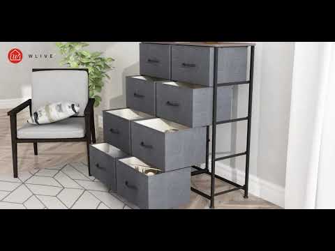 WLIVE | 8 Drawer Fabric Dresser