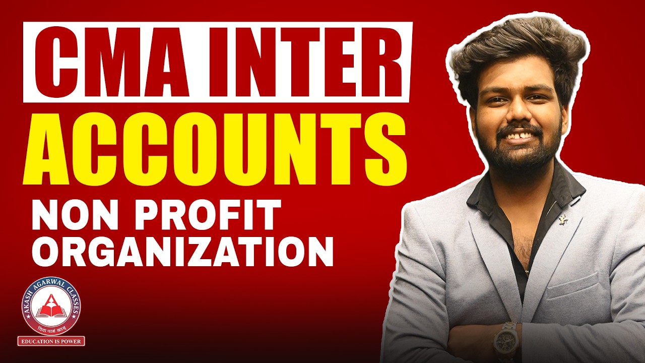 CMA Inter Financial Accounting | Non Profit Organization (NPO) Revision | June & Dec 2026