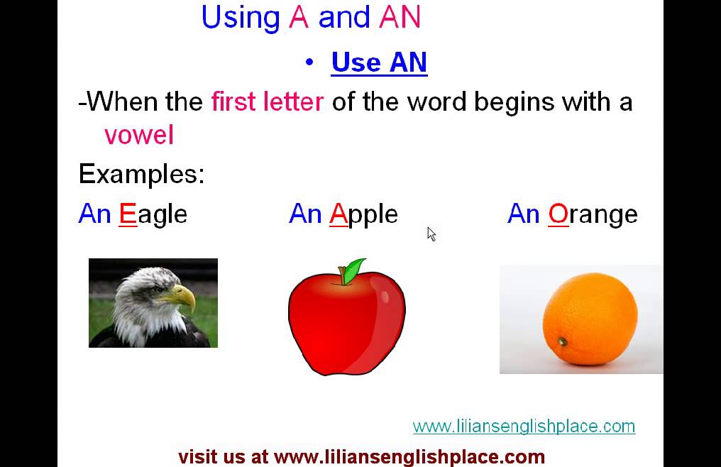 Lesson 1: Using A and An - YouTube