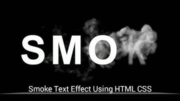 smoke text animation using css | smoke text effect using css | css animation | html css | css effect