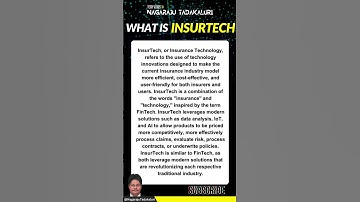 What is InsurTech #insurtech #insuretech #insurancetechnology