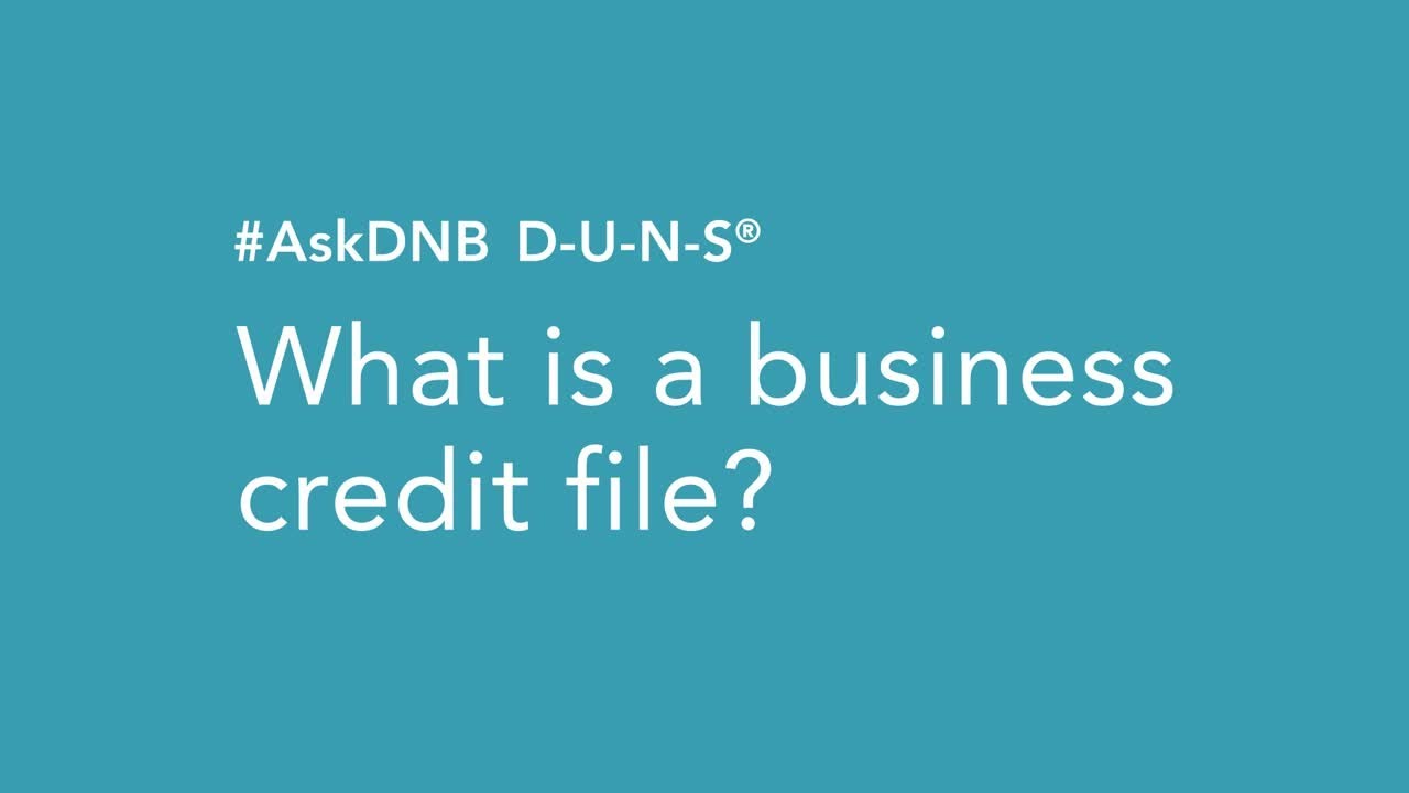 AskDnb What Is a Business Credit File? YouTube