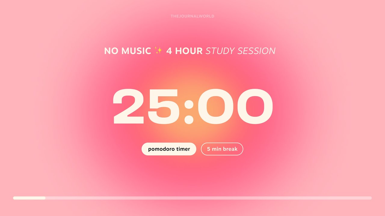 Aesthetic Pomodoro Timer 8x25min 🧸💖 Study with me | Work motivation | Stay focused and Productive