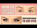 Eye Lift Makeup Tutorial - how to turn downturned eyes into cat eyes/ change your eye shape | PEACHY