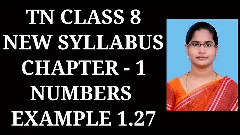 8th Maths Ch-1 Numbers | Example 1.27 | Samacheer One plus One channel