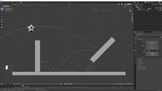 Анимация в Blender. Скачущий мячик по препятствиям.