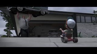 Bob and his car scene (The Incredibles 2004)