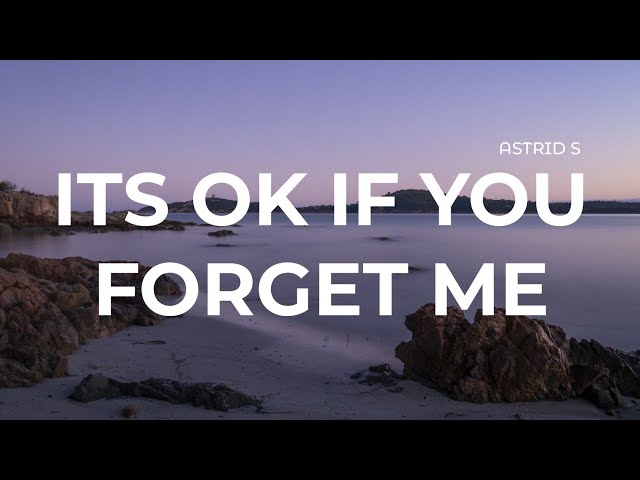 Astrid S - Its Ok If You Forget Me (lyric video) class=