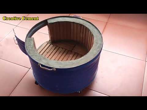 Multi purpose wood stove creative ideas from Cement - YouTube