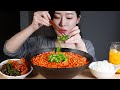 틈새라면 3봉 매운고추 파김치 라밥 리얼사운드먹방/THE SPICIEST KOREAN NOODLES Mukbang Eating Show Mì Cay Mie pedas 最も辛い麺