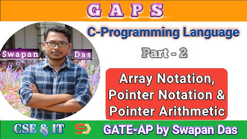 8.3  Array Notation, Pointer Notation, Pointer Arithmetic II C Program || By Swapan Das (Part 2)