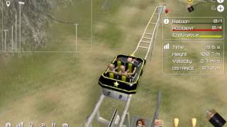 Roller Coaster Simulator : 140 points in Mountain Course level 1! screenshot 5