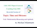 06 Time and Distance || Mathematical Reasoning and Aptitude By Michael Khamnam