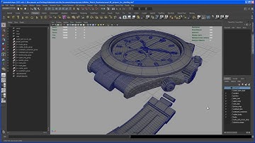 Modeling tutorial in Maya - ROLEX DAYTONA watch - Part 38: prepare for shading
